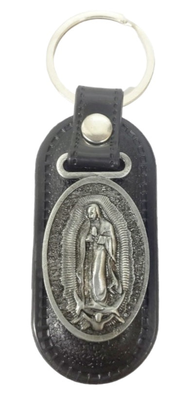 Our Lady of Guadalupe Leather Key Chain (MORE COLORS)