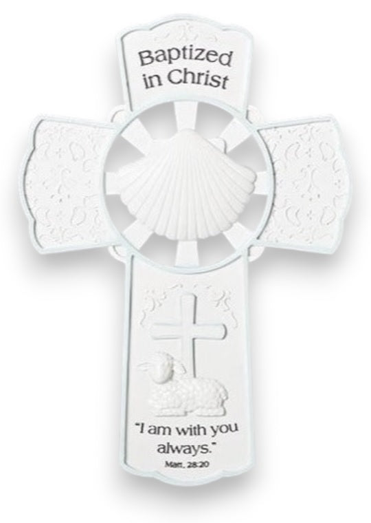 Baptized in Christ Wall Cross (MORE COLORS)
