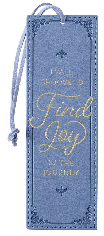 I Will Choose to Find Joy Faux Leather Bookmark