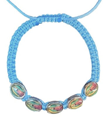 Our Lady of Guadalupe 5 Medal Cord Bracelet (MORE COLORS)