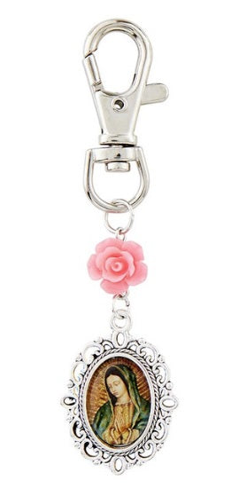 Floral Devotional Charm Clip (MORE SAINTS)