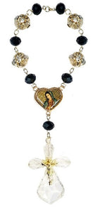 Our Lady of Guadalupe/Saint Jude Crystal Car Rosary (MORE COLORS)