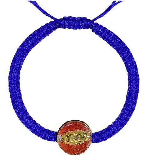 Our Lady of Guadalupe Double Sided Round Medal Cord Bracelet (MORE COLORS)