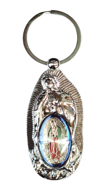 Our Lady of Guadalupe Silver Silhouette Key Chain (MORE COLORS)