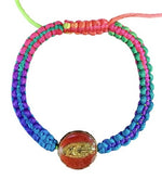 Our Lady of Guadalupe Double Sided Round Medal Cord Bracelet (MORE COLORS)