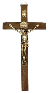 9" Wood Saint Benedict Crucifix