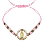 Our Lady of Guadalupe Cut Out Medal Cord Bracelet (MORE COLORS)