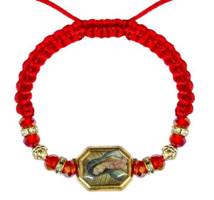 Our Lady of Guadalupe with Rose Medal Cord Bracelet