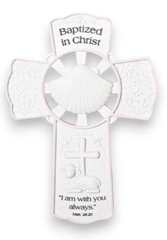 Baptized in Christ Wall Cross (MORE COLORS)