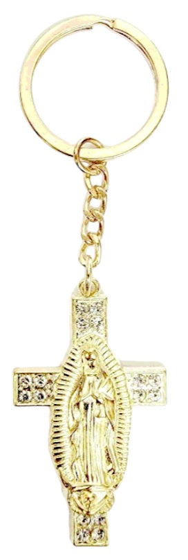 Our Lady of Guadalupe Cross Key Chain (MORE COLORS)