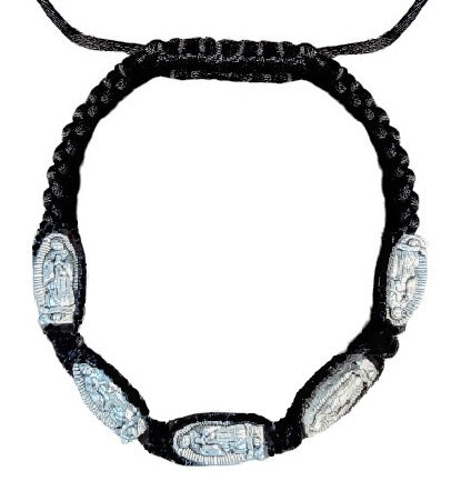 Our Lady of Guadalupe 5 Medal Cord Bracelet