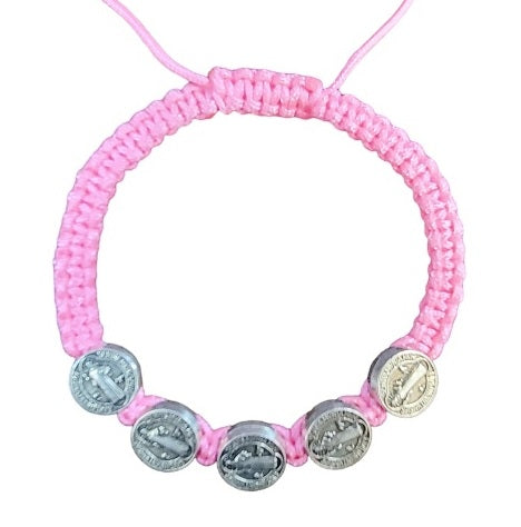 Saint Benedict 5 Medal Cord Bracelet (MORE COLORS)