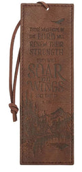 They Will Soar on Wings Like Eagles Faux Leather Bookmark