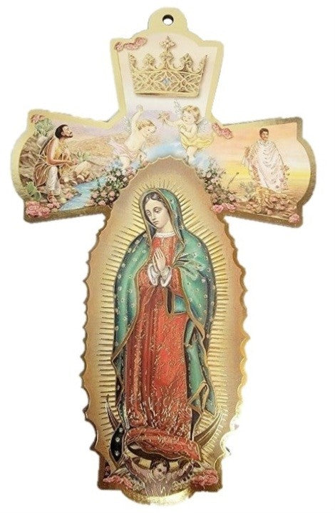 8.25" Our Lady of Guadalupe Wood Cross