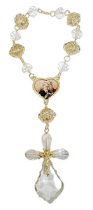 Saint Benedict Crystal Car Rosary (MORE COLORS)