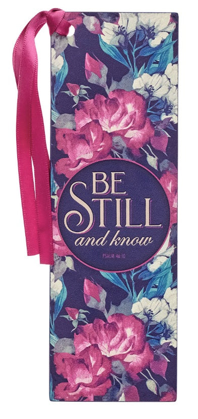 Be Still And Know Faux Leather Bookmark