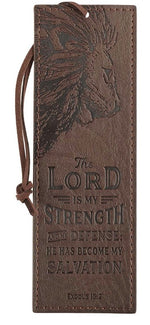 The Lord is my Strength Faux Leather Bookmark