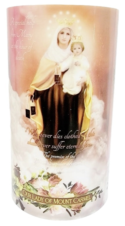 4x7 Three Ladies LED Candle (Lourdes/Mount Carmel/Good Help)