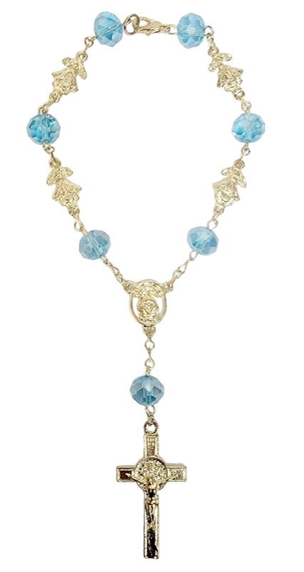 Our Lady of San Juan Gold Silhouette Car Rosary (MORE COLORS)