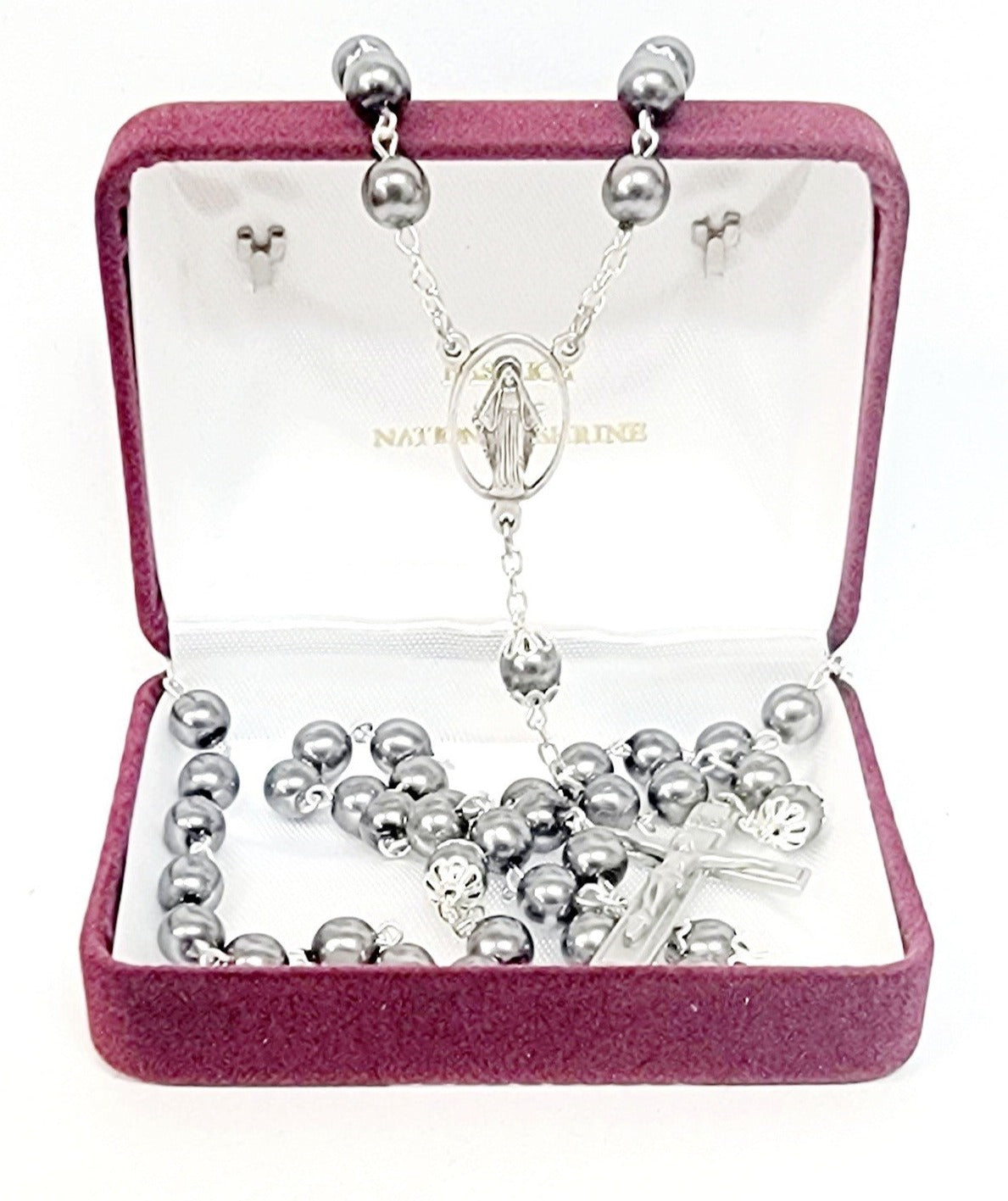 Miraculous 7MM Imitation Hematite Rosary