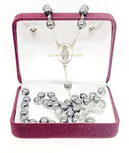 Miraculous 7MM Imitation Hematite Rosary