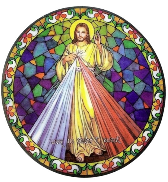 Stained Glass Sun Catcher Window Sticker (MORE SAINTS)