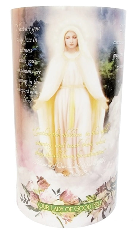 4x7 Three Ladies LED Candle (Lourdes/Mount Carmel/Good Help)