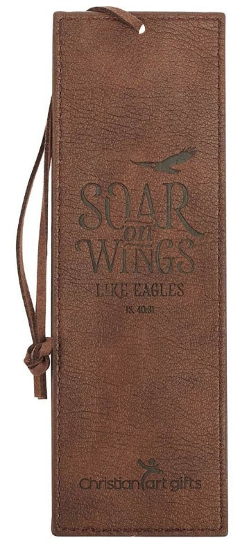 They Will Soar on Wings Like Eagles Faux Leather Bookmark