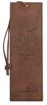 They Will Soar on Wings Like Eagles Faux Leather Bookmark