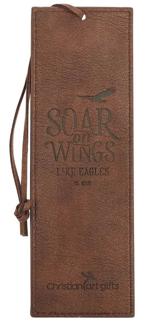 They Will Soar on Wings Like Eagles Faux Leather Bookmark