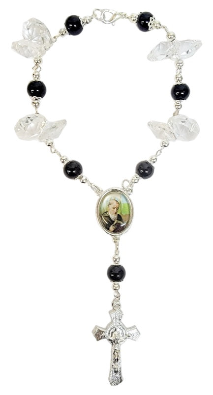Crystal Pearl Bead Car Rosary (MORE SAINTS)