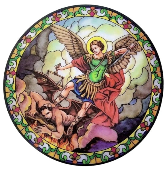 Stained Glass Sun Catcher Window Sticker (MORE SAINTS)