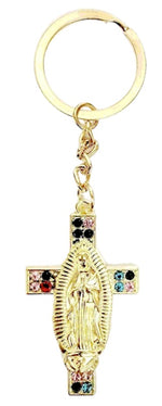 Our Lady of Guadalupe Cross Key Chain (MORE COLORS)