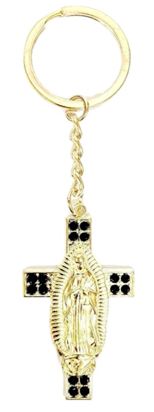 Our Lady of Guadalupe Cross Key Chain (MORE COLORS)