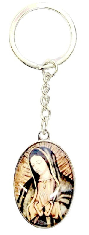 Assorted Saint Oval Bubble Double Sided Key Chain (MORE SAINTS)