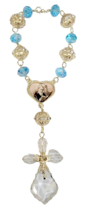 Saint Benedict Crystal Car Rosary (MORE COLORS)