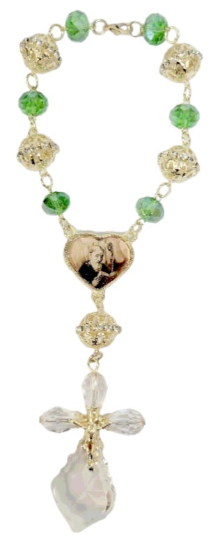 Saint Benedict Crystal Car Rosary (MORE COLORS)