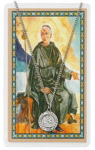 18" Saint Peregrine Necklace with Prayer Card