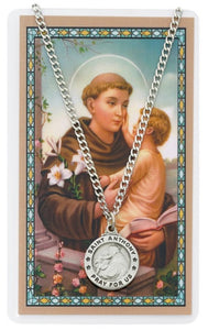 24" Saint Anthony Necklace with Prayer Card
