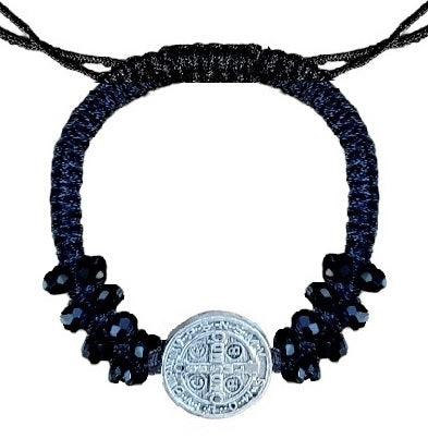 Saint Benedict Crystal Cord Bracelet (MORE COLORS)