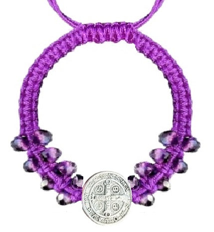 Saint Benedict Crystal Cord Bracelet (MORE COLORS)