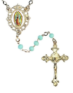 Our Lady of Guadalupe Crystal Rosary (MORE COLORS)