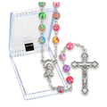 6mm Multicolored Flower Rosary