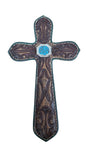 10" Western Leather Concho Cross
