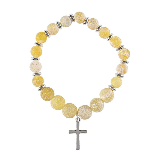 Cross Medal Stretch Bracelet (More Colors)