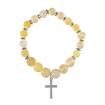 Cross Medal Stretch Bracelet (More Colors)