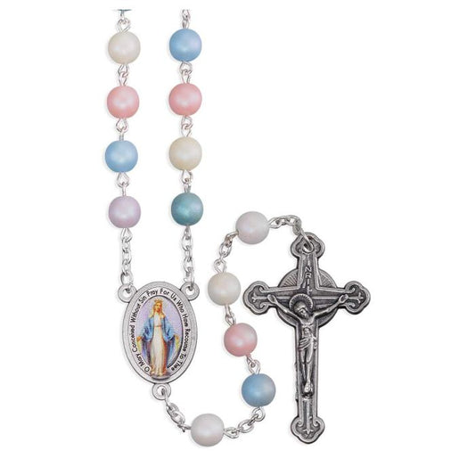 7mm Madre Perla Multi-colored Rosary