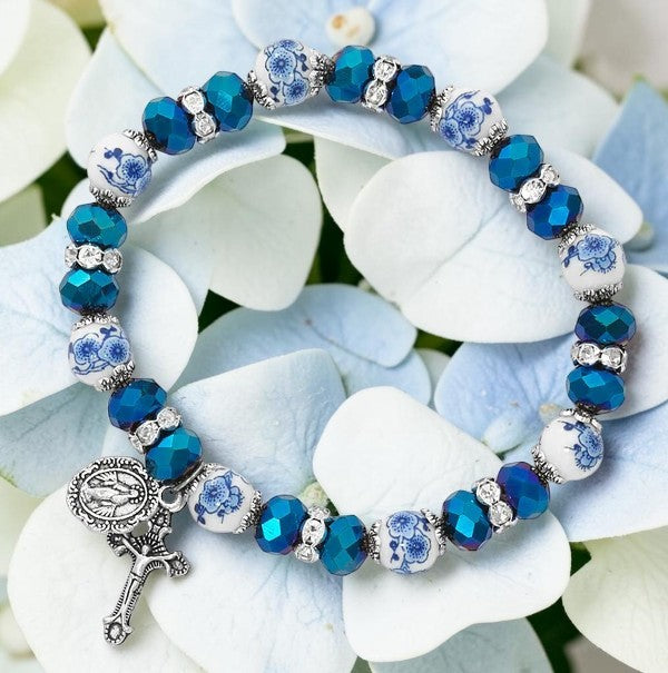 Miraculous Metallic Blue Stretch Bracelet
