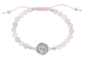 Saint Benedict Pastel Bead Cord Bracelet
