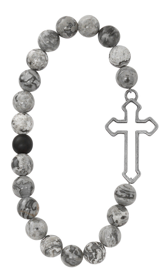 Piccaso Stone Cross Rsry Bracelet